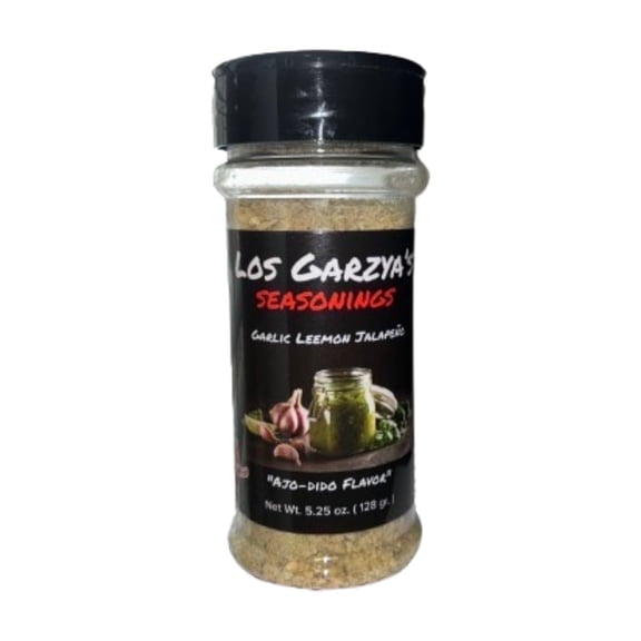 Los Garzya's Garlic Lemon Jalapeño Seasoning, 8 oz Bottle
