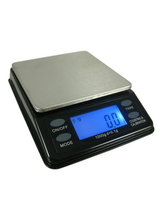 Digital Pro Pocket Scale with Back-Lit LCD Display, Tare, Hold and PCS  Features, 2,000 x 0.1g, 2 Lids Included, Silver, SW-TOP2KG-SIL