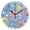 Black, variant on Jellyfish Bubble Cartoon Round Wall Clock Silent Analog Battery Operated Gold Pointer Home Decor 9.84" Diameter