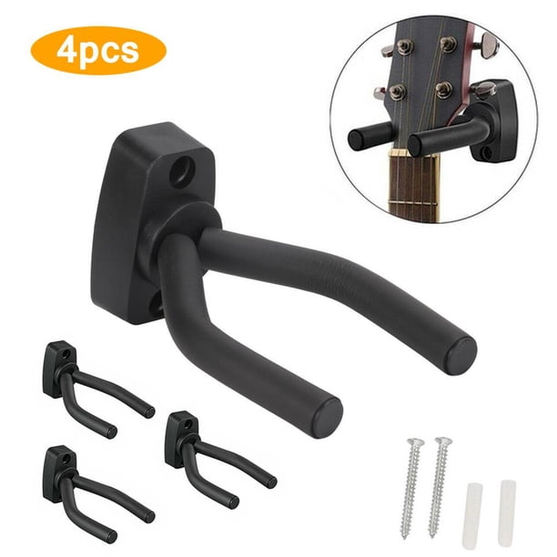 Colgador de guitarra montado en la pared, gancho corto, soportes Erhu para violín de alta resistencia, colgador de pared para guitarra antiarañazos, 4 Uds. Yuarrent EL011137-00