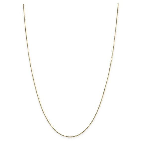 Solid 14k Yellow Gold .90mm Diamond-Cut Cable Chain Necklace - with Secure Lobster Lock Clasp 20"