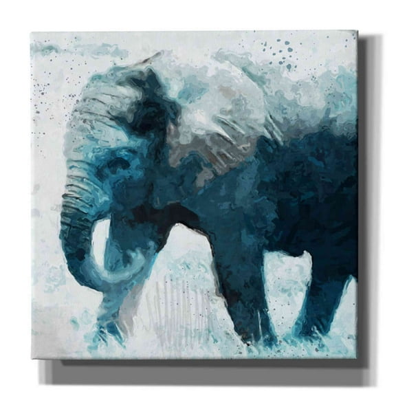 Epic Graffiti 'Elephant' by Linda Woods, Canvas Wall Art, 18"x18"