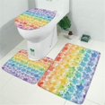 thumbnail image 2 of Pioneer Flower Floral Print Pattern Bathroom Rugs Sets 3 Piece,Toilet Cover Set,Absorbent Non Slip Bathroom Mats Sets with U-Shaped Contour Rug Toilet Rug Set, 2 of 5