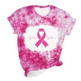 thumbnail image 5 of YABCSAZ Breast Cancer Shirts Tops for Women/Short Sleeve Shirts/Crewneck Shirt/Sweatshirt/Hoodie with Blessed Breast Cancer Pink Ribbon/Breast Cancer Awareness Breast Cancer Survivor Gifts for Women, 5 of 7