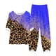 thumbnail image 1 of Puntoco Conjunto de traje de dos piezas con cuello redondo y manga corta estampado de verano para mujer Puntoco Puntoco-1091, 1 of 3