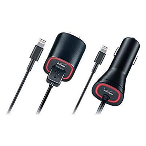 Verizon Car Charger + Rapid Wall Charger Combo Pack for Devices