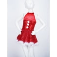 thumbnail image 5 of Zaldita Big Girls Halter Shiny Sequins Figure Ice Skating Christmas Dance Tutu Dress Snowman Red 16, 5 of 9