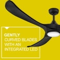 thumbnail image 6 of 903872FBB-LDD Hinkley Lighting Swell Illuminated - 3 Blade Ceiling Fan with Light Kit In Modern Style-15 Inches Tall and 72 Inches Wide-Matte Black, 6 of 16