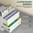 thumbnail image 4 of IKIMI 2-Drawer Lateral File Cabinet with Lock, 35.4" W Metal Filing Cabinet for Letter/Legal/A4 Files, White, 4 of 8