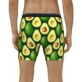 thumbnail image 4 of Picia Avocado Pattern Men's Athletic Long Leg Briefs , Performance Stretch Underwear，Moisture-Wicking, 4 of 7