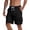 Black, variant on Mens Cargo Shorts Summer Street Elastic Waist Drawstring Comfortable Pleated Pockets for Relaxing Sports Sightseeing Activities Shorts for Men