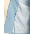 thumbnail image 5 of DARING DIVA Women's 2 Pcs Notched Lapel Blazer Work Suit Set XS Gray Blue, 5 of 6
