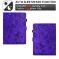 thumbnail image 3 of Case for Amazon Kindle Fire 7 12th Gen 2022, Classic PU Leather Folio Kickstand Magnetic Closure Slim Fit Cover for Amazon Kindle Fire 7 12th Gen 2022 with Auto Wake/Sleep Function Embossing - Purple, 3 of 6