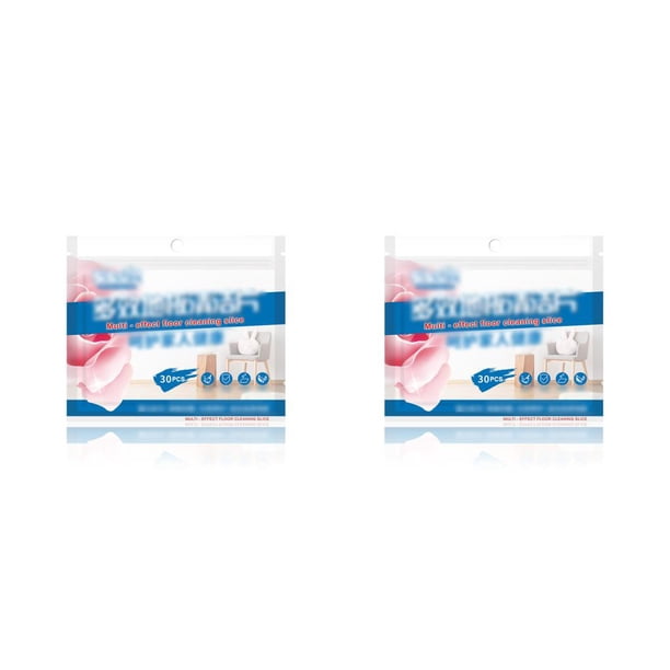 Wosthever 30 Pieces/Bag Floor Cleaning Sheet Portable Dining Ceramic Washing Bathroom Sheets Furniture Mopping Indoor Tile Room Azul 2Conjunto