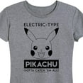 thumbnail image 3 of Pokémon - Pikachu Electric Type - Women's Short Sleeve Graphic T-Shirt, 3 of 5