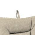 thumbnail image 5 of Jordan Manufacturing 38" x 21" Tory Bisque Tan Solid Rectangular Outdoor Wrought Iron Chair Cushion with Ties and Hanger Loop, 5 of 12