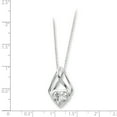 thumbnail image 2 of White Sterling Silver necklace Fancy Cubic Zirconia CZ Clear 18 in 2 mm, 2 of 4
