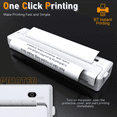 thumbnail image 5 of Foluu X8 Portable Thermal Printers, A4 Paper & US Letter, Bluetooth Thermal Printer Compatible Android IOS, Black, 5 of 6
