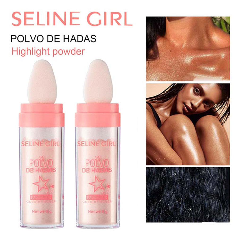 Aosijia Face and Body Highlighter Powder High Gloss Fairy Glitter