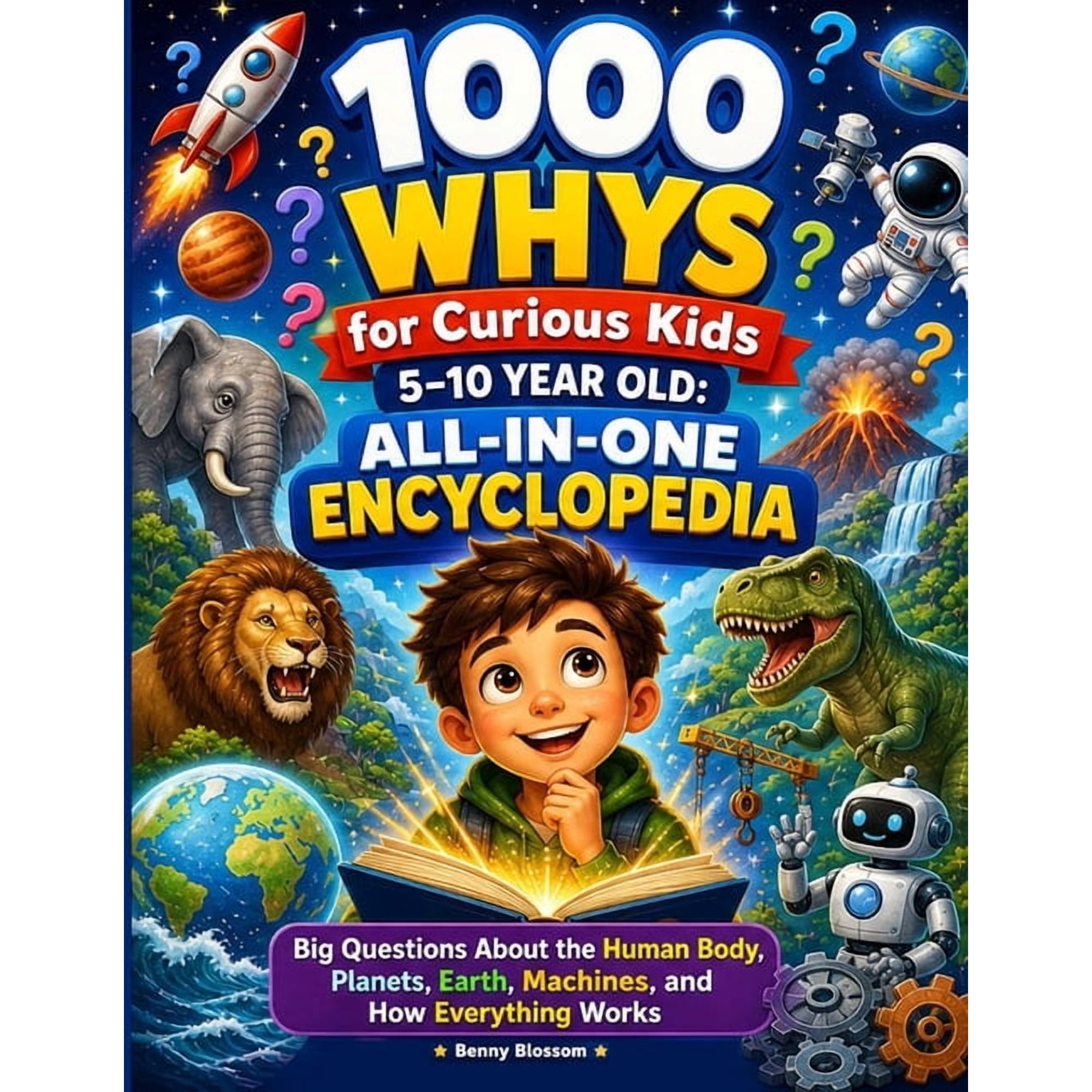 1000 Whys Big Questions Encyclopedia for Curious Kids 5-10 Year Old: Discover Human Body & Health, Space & Astronomy, Ea, (Paperback)