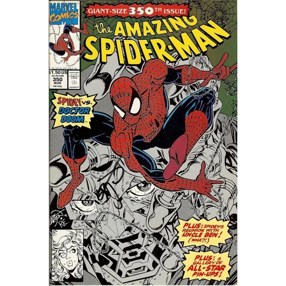 Amazing Spider-Man #350 Signed by Erik Larsen VERY FINE