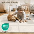 thumbnail image 4 of ODIKA 5'x7' Gray Beige Modern Abstract Design Washable Area Rug Contemporary Geometric Patterns with Subtle Lines for Guest Room, Lounge, Apartment, Non-Slip Low Profile, Stain Resistant, 4 of 7