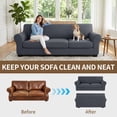 thumbnail image 7 of JIATER 4-Piece Sofa Cover Stretch Couch Cover Washable Sofa Slipcover Furniture Protector with 3 Cushion Covers,Sofa Light Gray, 7 of 7