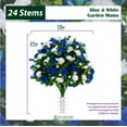 thumbnail image 2 of Sympathy Silks Artificial Cemetery Flowers 18" Blue and White Garden Mums for a Cemetery Vase, 2 of 7