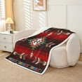 thumbnail image 2 of Farmhouse Aztec Sherpa Blanket Twin 60"X80" Southwestern Tribal Throw Blanket Retro Western Geometric Fleece Blanket For Men Rustic Farmhouse Cabin Lodge Flannel Blanket Home Decor, 2 of 6