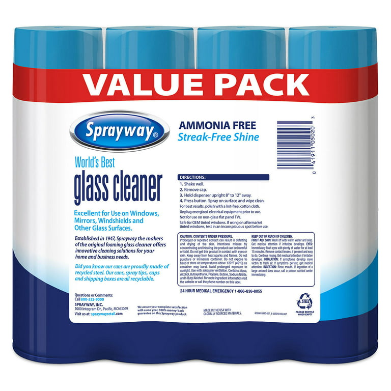 Sprayway Wipes, Glass Cleaner - 20 wipes