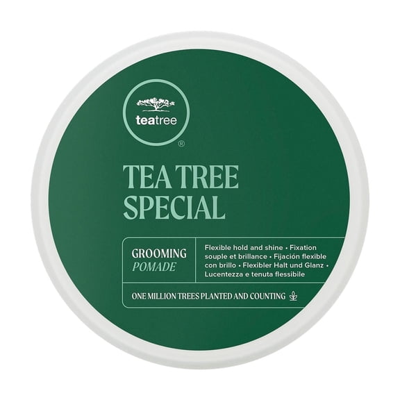 Tea Tree Grooming Pomade, Flexible Hold Shine, For All Hair Types, Especially Wavy Curly, 3 oz.