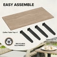 thumbnail image 5 of COOS BAY Patio Furniture Rectangular Coffee Table with Wood Grain Top for Indoor Outdoor Use, 5 of 9