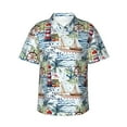thumbnail image 1 of Fotbe Watercolor Sailboat Camisa Hawaiana para Hombre Unisex – Camisa Casual de Verano con Botones de Manga Corta de Algodón y Lino,Medium, 1 of 7