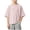 Pink, variant on Kids Crew Neck Short Sleeve Tee Classic Stripe Raglan Shoulder Soft Versatile Daily Shirts for Boys Girls for 0‑8Y