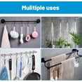 thumbnail image 4 of Minzimin 10/20 Pcs S Hooks for Hanging, Heavy Duty S Shaped Hooks Silver, Kitchen Hooks, S Hanger Hooks for Plants, Pots, Towels and Bags, with Safety Buckle Design, 3.5 Inch, 4 of 7