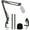 C_black, variant on SUNMON Seiren Mini Microphone Stand with Pop Filter - Boom Arm with Foam Cover Windscreen Compatible with Razer Seiren Mini Streaming Microphone for Computer (White)
