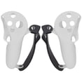thumbnail image 2 of 2pcs Touch Controller Grip Cover Silicone Grip Cover Protector with Knuckle Straps for Meta Quest Pro Light Grey, 2 of 5