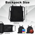 thumbnail image 3 of Bocaoying Large Sports Drawstring Backpack, Waterproof Gym Backpack with Detachable Ball Mesh Bag, Foldable Drawstring Bag for Soccer and Basketball, 3 of 7