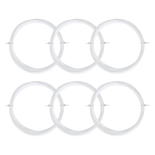 Unique Bargains 10M High Elastic Nylon Badminton Racket Racquet String, White 6 Pack