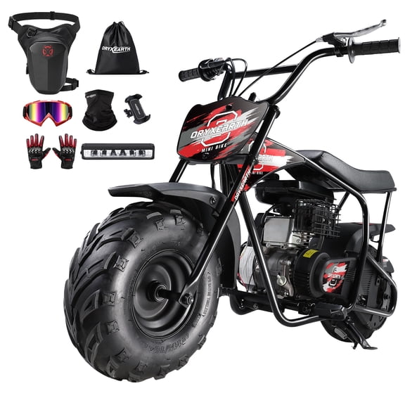 Oryxearth OGMR105 Max Mini Dirt Bike, 105cc 4-Stroke Gas Powered Off Road Bike for Teens and Adult, 30mph, Up to 165 LBS, Racing Red