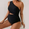 thumbnail image 4 of QSAWXQZ Women's One Shoulder Maternity Swimsuit Cutout Asymmetric Sleeveless One Piece Pregnancy Bathing Suit Modern Beachwear M, 4 of 6