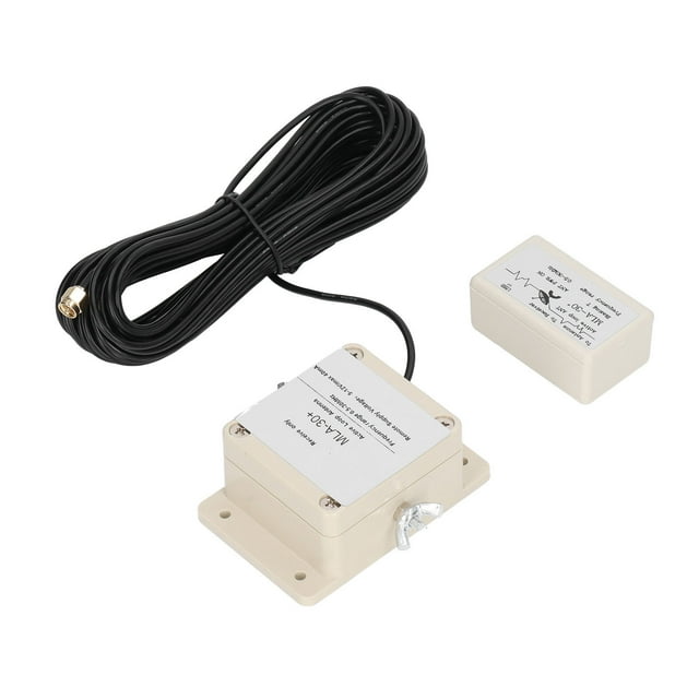 HA Radio Antenna, Active Loop Antenna DC 5-12V Compact Size with 10 Meter Cable for Balcony and Roof