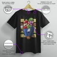 thumbnail image 3 of Boy's Nintendo Mario and Luigi  Graphic Tee Black X Large, 3 of 9