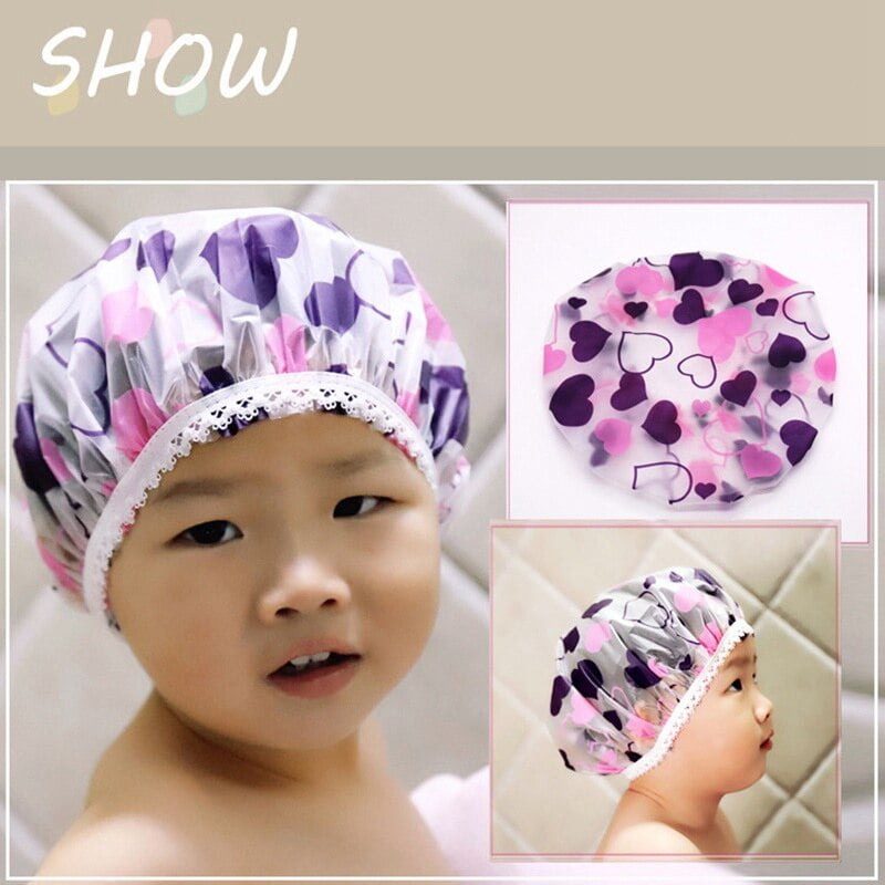 Pretty Comy Baby Shower Caps Shampoo Cap Wash Hair Kids Waterproof