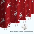 thumbnail image 6 of Red Christmas Deer Pattern Shower Curtain 36"x72" ,Bathroom Decorative Shower Curtains Set with 12 Hooks,Modern Waterproof Washable Shower Curtain, 6 of 6