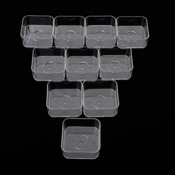 10 piezas de plástico para decoración DIY Perfecl Copas transparentes de Tealight 3.7x1.8cm