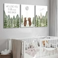 thumbnail image 4 of Baby Bear Nursery Canvas Wall Hieng Woodland Brown Bear Wall Decor Picture Mountain Nursery Print Love You To The Moon And Back painting Hiengwork for Boy Girl Newborn Home Decor, 4 of 6