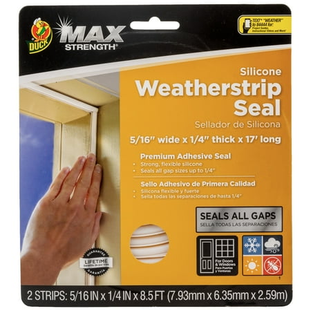 Duck Max Strength White Silicone 17 ft. Weatherstrip Seal