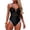 159#Black, variant on Womens One Piece Swimsuits Tummy Control Slimming Bathing Suit Summer Sport Color Block High Waisted Swimwear Blue S