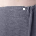 thumbnail image 4 of GoXteam Men's Towel Wrap Swimming Beach Towel Blanket Elastic Waist Towel for Sauna or Gym, Bath Towel Wrap for Men Secure & Adjustable Mens Shower wrap, Gray, 4 of 7